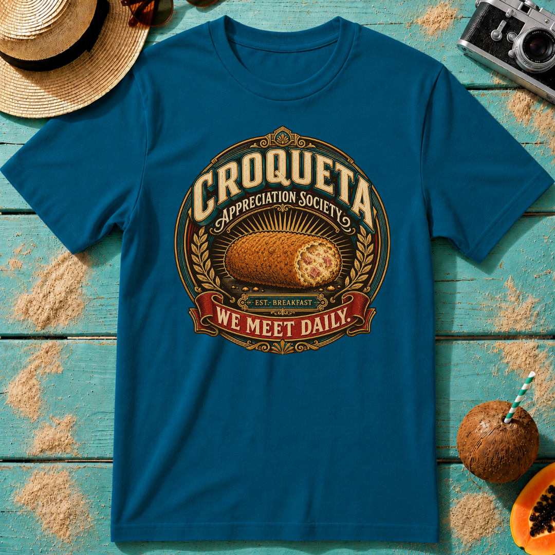 Croqueta Appreciation Society - We Meet Daily T-Shirt
