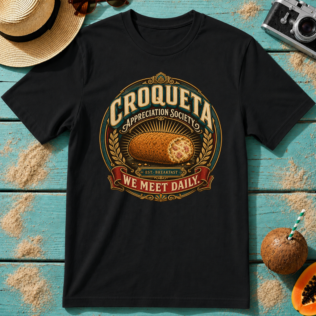 Croqueta Appreciation Society - We Meet Daily T-Shirt