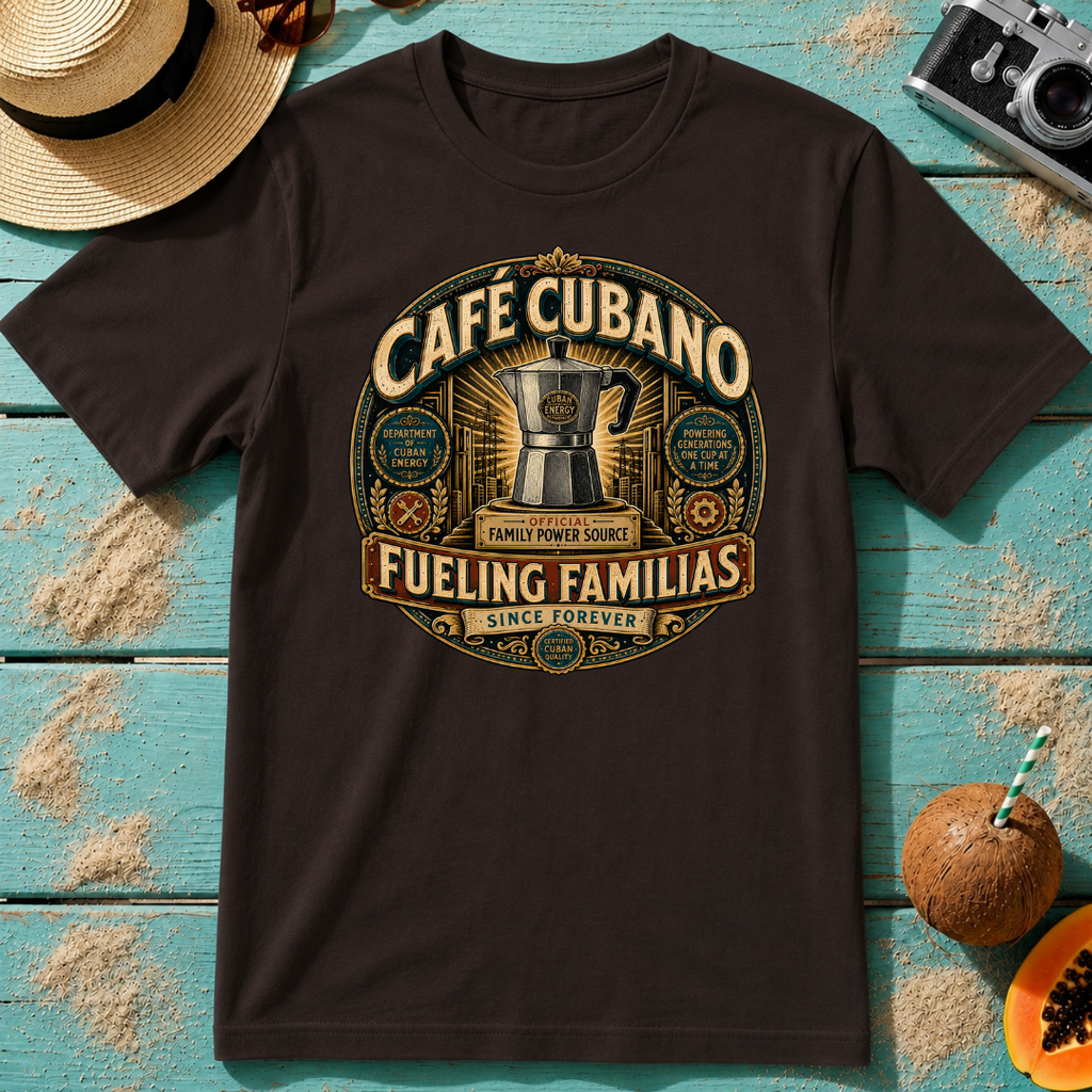 Café Cubano - Fueling Familias Since Forever. T-Shirt