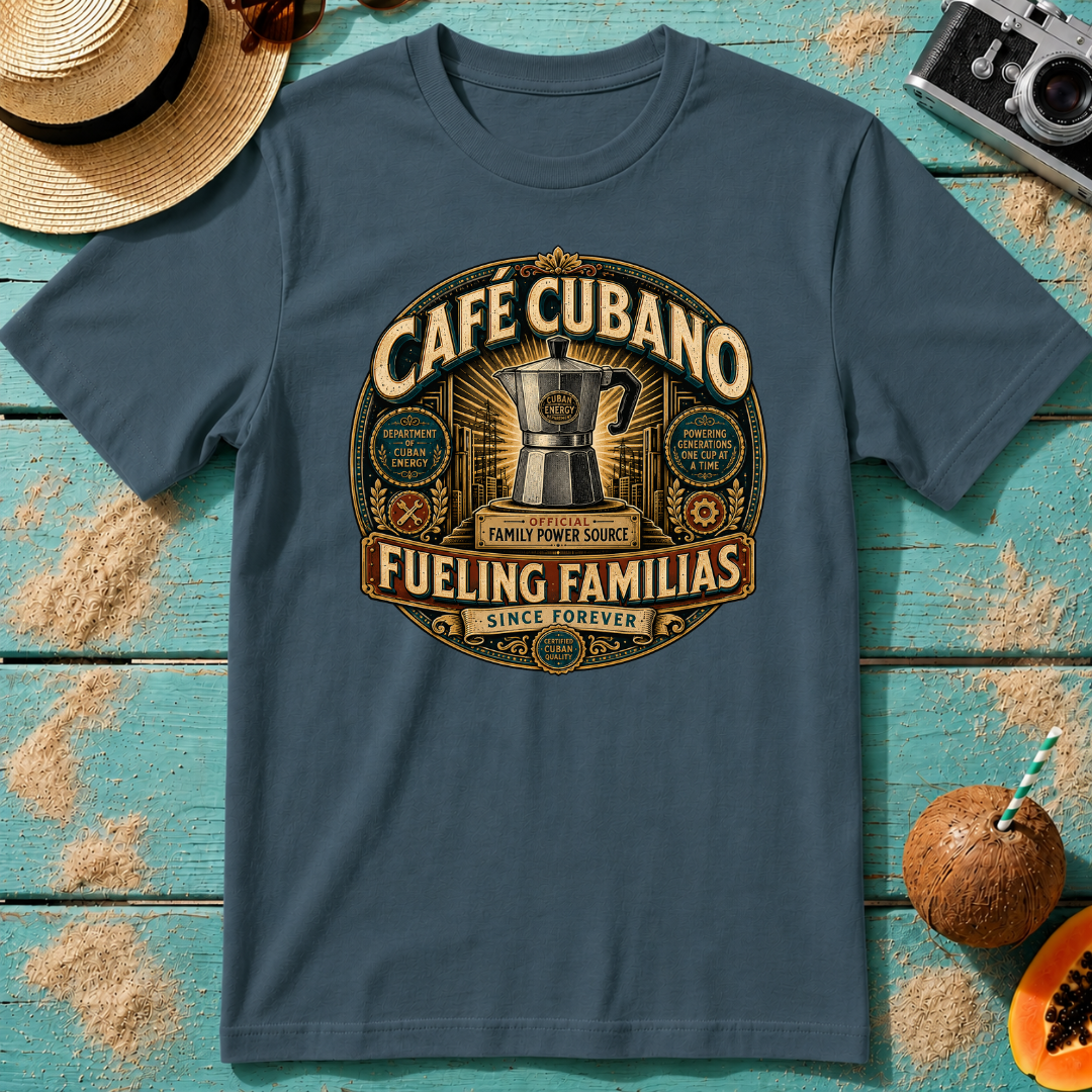 Café Cubano - Fueling Familias Since Forever. T-Shirt