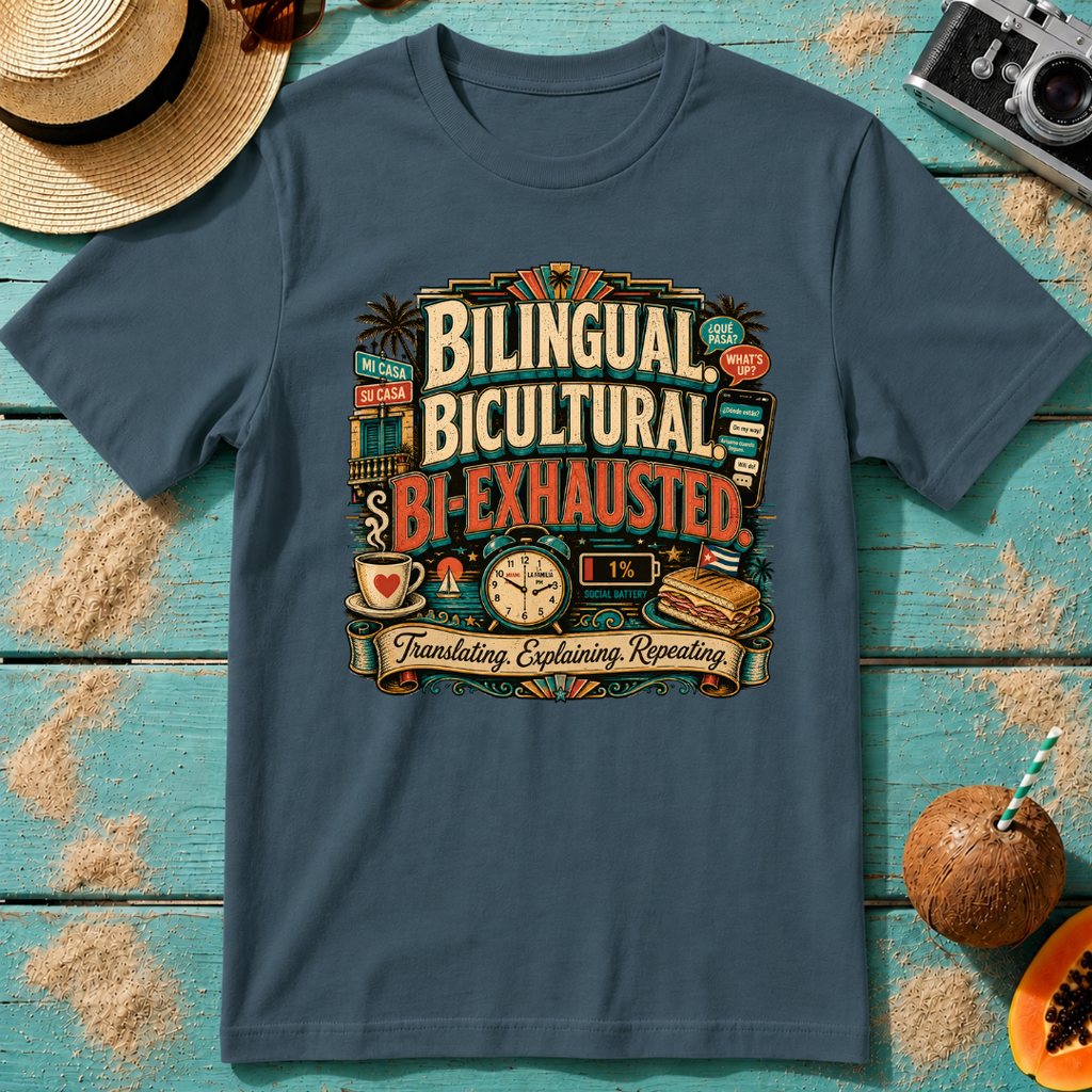 Bilingual, Bicultural, Bi-Exhausted T-Shirt