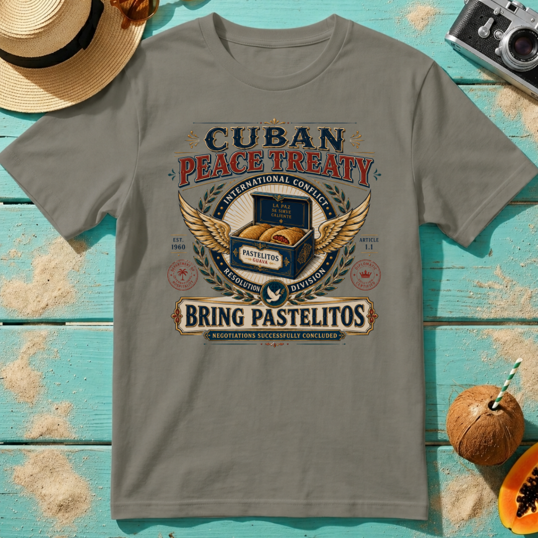 Cuban Peace Treaty: Bring Pastelitos: Negotiations Successfully Concluded.