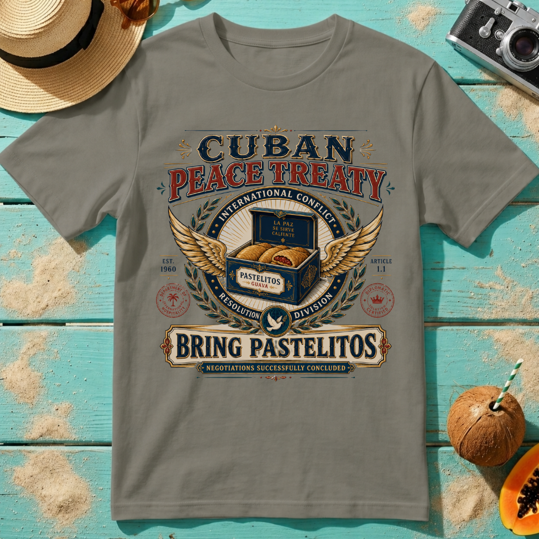 Cuban Peace Treaty: Bring Pastelitos: Negotiations Successfully Concluded.