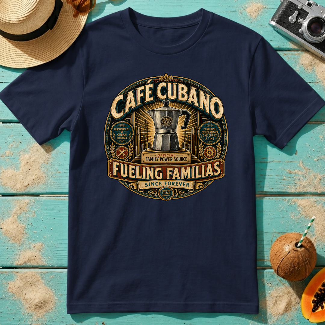 Café Cubano - Fueling Familias Since Forever. T-Shirt