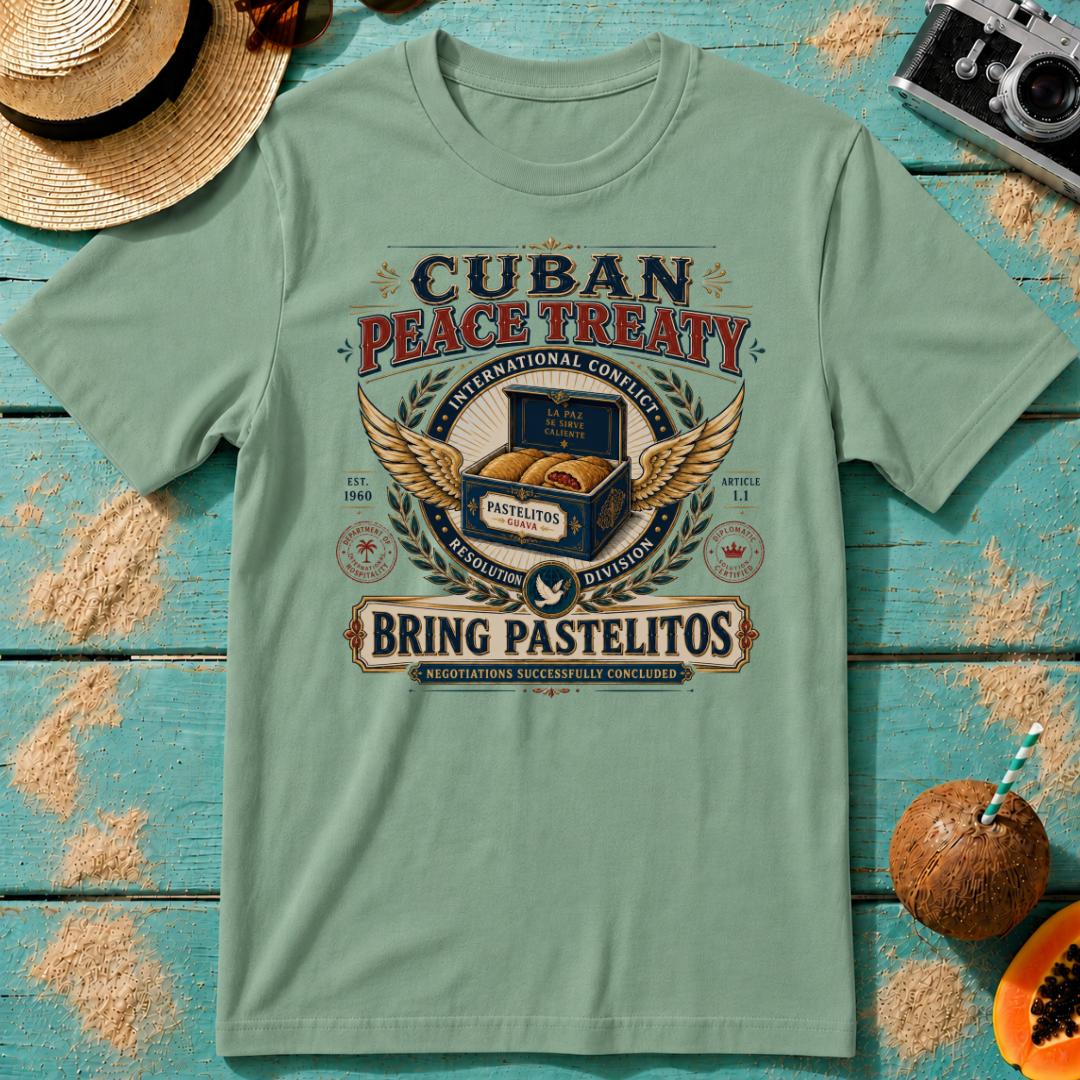 Cuban Peace Treaty: Bring Pastelitos: Negotiations Successfully Concluded.