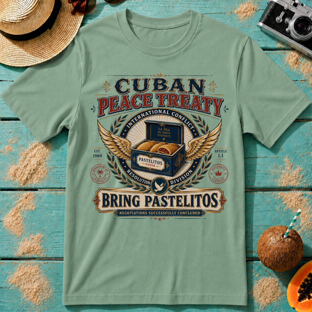 Cuban Peace Treaty: Bring Pastelitos: Negotiations Successfully Concluded.