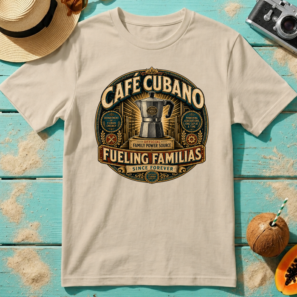 Café Cubano - Fueling Familias Since Forever. T-Shirt