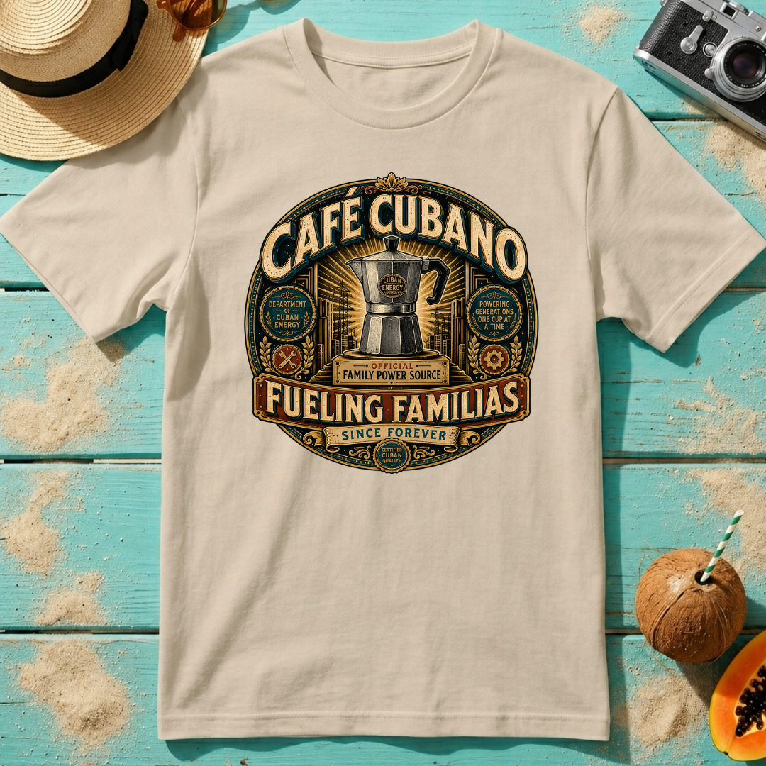 Café Cubano - Fueling Familias Since Forever. T-Shirt