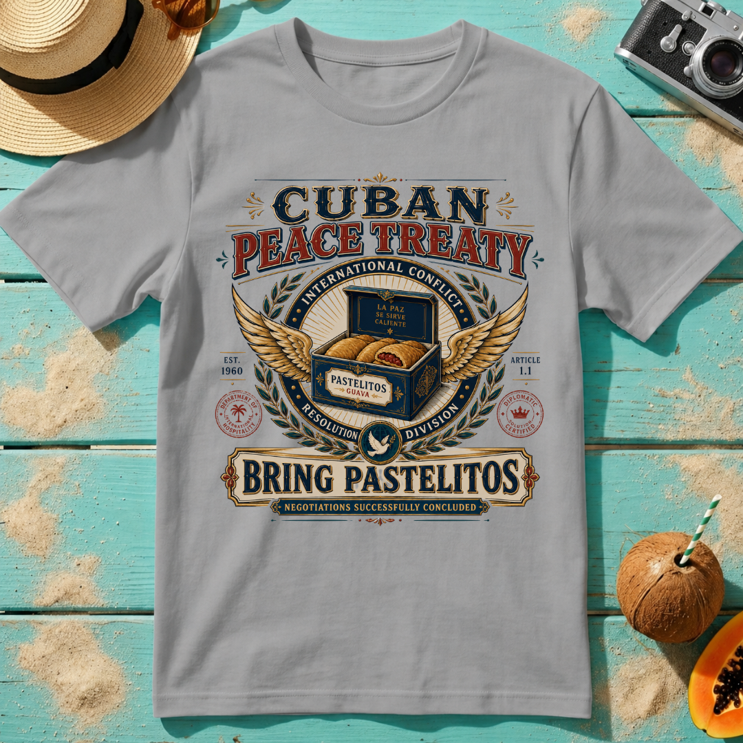 Cuban Peace Treaty: Bring Pastelitos: Negotiations Successfully Concluded.