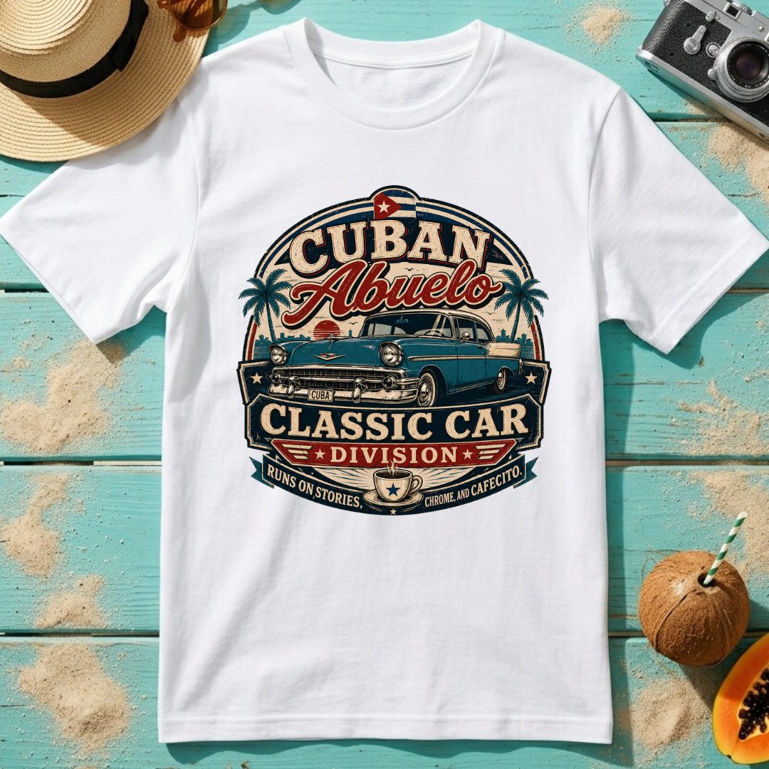 Cuban Abuelo - Classic Car Division T-Shirt