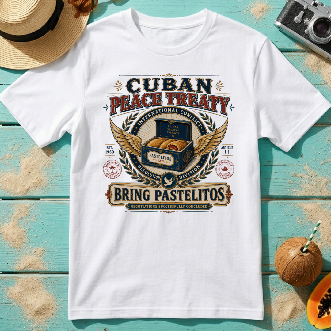 Cuban Peace Treaty: Bring Pastelitos: Negotiations Successfully Concluded.